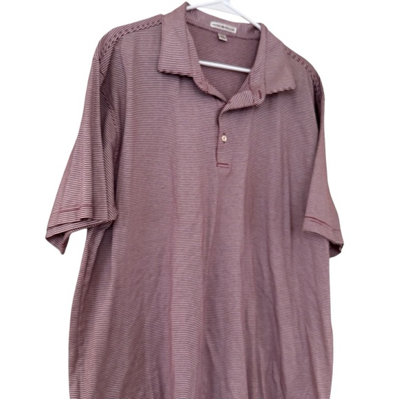 Peter Millar Polo Striped Golf Shirt Top Tee Short Sleeve Cotton XXL - Picture 2 of 7